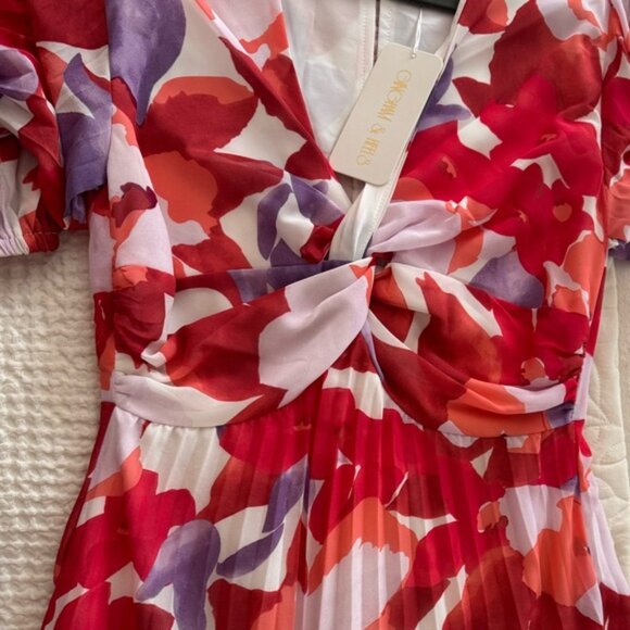 NWT Gingham & Heels Floral Midi Dress - Picture 7 of 10